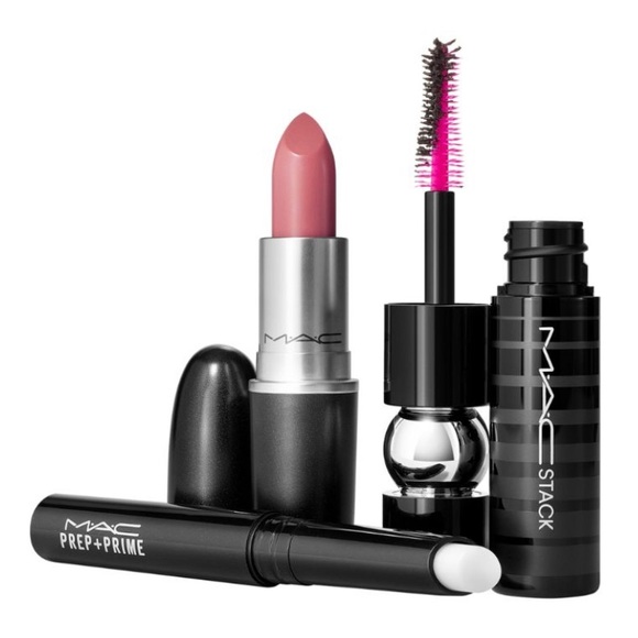 MAC Cosmetics Other - MAC Lashes To Lips Kit Velvet Teddy 617 Black Stack neutral - 3 pc